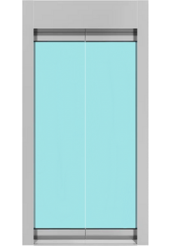 2-panel full glass central